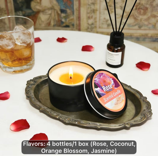 SCENTED CANDLES, Melts to Body oil, * πΉ Romantic Rose Spa β roses, silk sheets, glowing candles
* π₯₯ Tropical Coconut Escape β coconuts, palm leaves, golden sunset
* π Citrus Luxury β fresh orange slices, sparkling highlights, bright warmth
* πΈ Jasmine