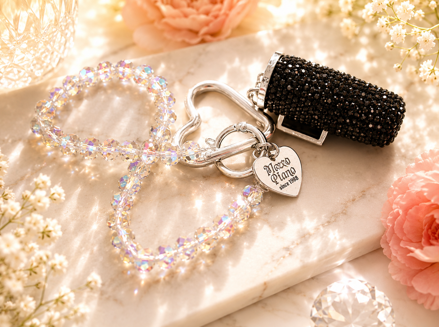 ✨🖤 A Little Sparkle Goes a Long Way! 🖤✨

Add a touch of glamour to your everyday essentials with this stunning crystal beaded wristlet keychain featuring a dazzling black rhinestone accessory.

💎 Elegant & Eye-Catching
✨ Sparkling Crystal Beads
🖤